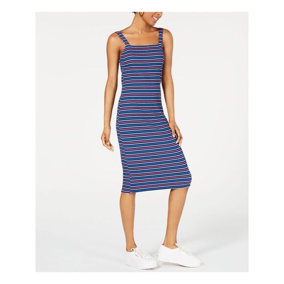 ULTRA FLIRT Womens Sleeveless Square Neck Midi Body Con Dress - Picture 3 of 4